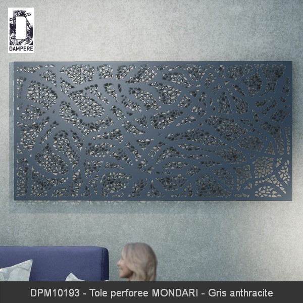 DPM10193 Tole perforee MONDARI Gris anthracite