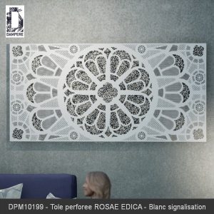 DPM10199 Tole perforee ROSAE EDICA Blanc signalisation