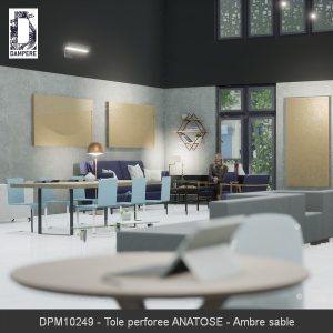 DPM10249 Tole perforee ANATOSE Ambre sable