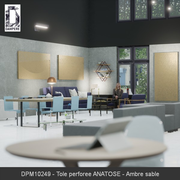 DPM10249 Tole perforee ANATOSE Ambre sable