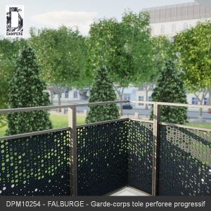DPM10254 FALBURGE Garde corps tole perforee progressif