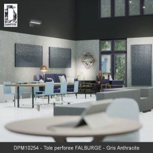 DPM10254 Tole perforee FALBURGE Gris Anthracite