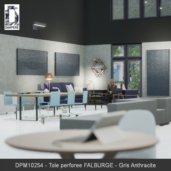 DPM10254 Tole perforee FALBURGE Gris Anthracite