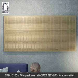 EPM10160 Tole perforee relief PERSIENNE Ambre sable