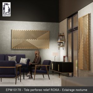EPM10178 Tole perforee relief ROKA Eclairage nocturne