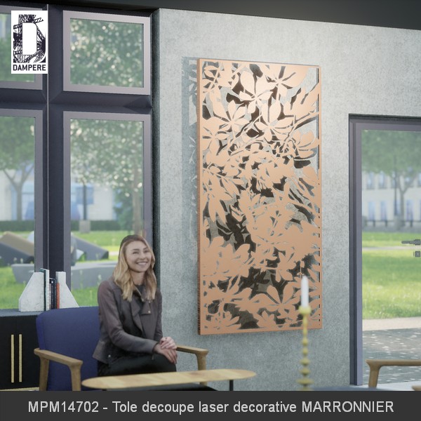 MPM14702 Tole decoupe laser decorative MARRONNIER