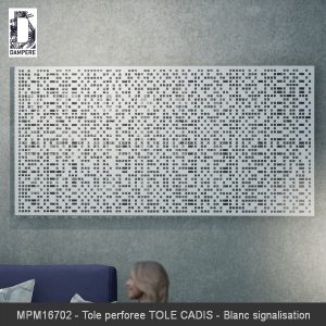 MPM16702 Tole perforee TOLE CADIS Blanc signalisation