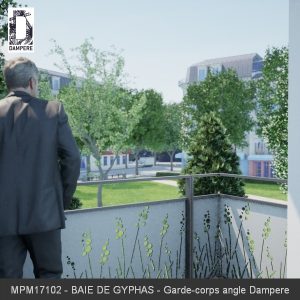 MPM17102 BAIE DE GYPHAS Garde corps angle Dampere