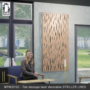MPM20102 Tole decoupe laser decorative STRILLER LINES
