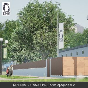 MPT10158 CIVAUDUN Cloture opaque ecole
