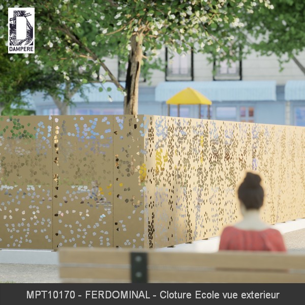 MPT10170 FERDOMINAL Cloture Ecole vue exterieur