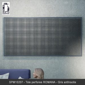 SPM10207 Tole perforee ROMANA Gris anthracite