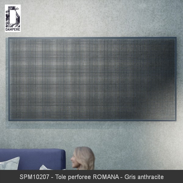 SPM10207 Tole perforee ROMANA Gris anthracite