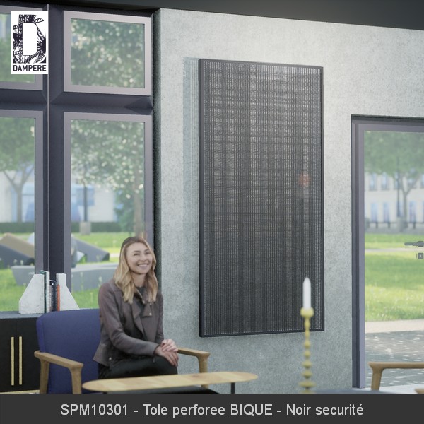 SPM10301 Tole perforee BIQUE Noir securite