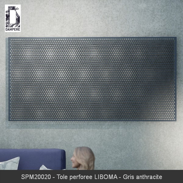 SPM20020 Tole perforee LIBOMA Gris anthracite