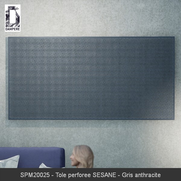 SPM20025 Tole perforee SESANE Gris anthracite