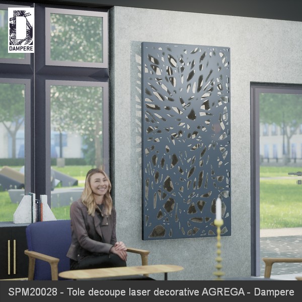 SPM20028 Tole decoupe laser decorative AGREGA Dampere