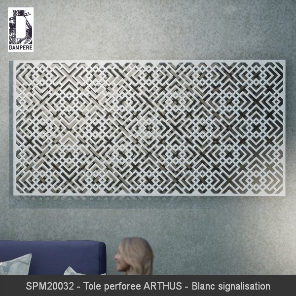 SPM20032 Tole perforee ARTHUS Blanc signalisation