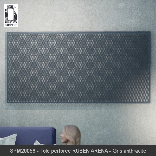 SPM20056 Tole perforee RUBEN ARENA Gris anthracite