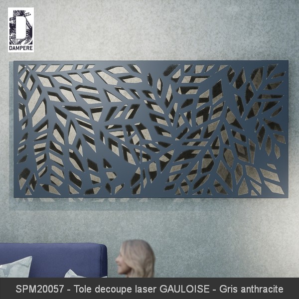 SPM20057 Tole decoupe laser GAULOISE Gris anthracite