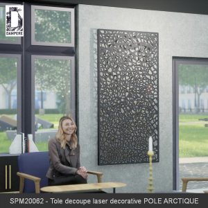 SPM20062 Tole decoupe laser decorative POLE ARCTIQUE