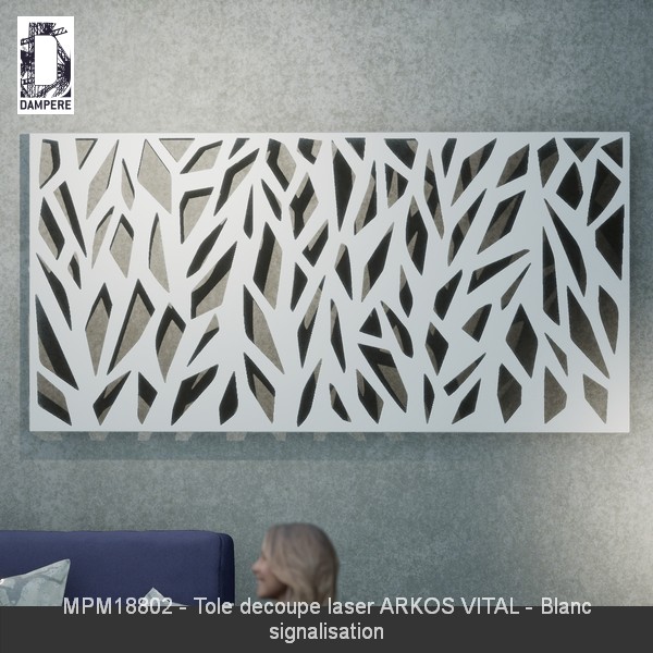 MPM18802 Tole decoupe laser ARKOS VITAL Blanc signalisation
