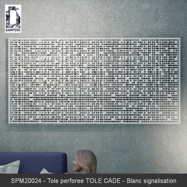 SPM20024 Tole perforee TOLE CADE Blanc signalisation