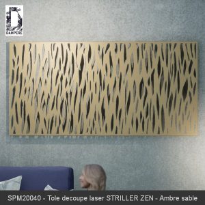 SPM20040 Tole decoupe laser STRILLER ZEN Ambre sable
