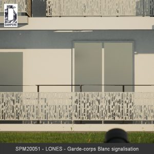 SPM20051 LONES Garde corps Blanc signalisation