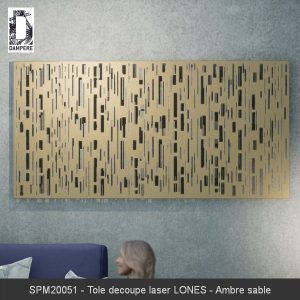 SPM20051 Tole decoupe laser LONES Ambre sable