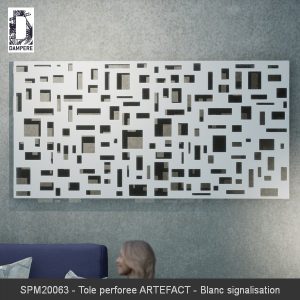 SPM20063 Tole perforee ARTEFACT Blanc signalisation